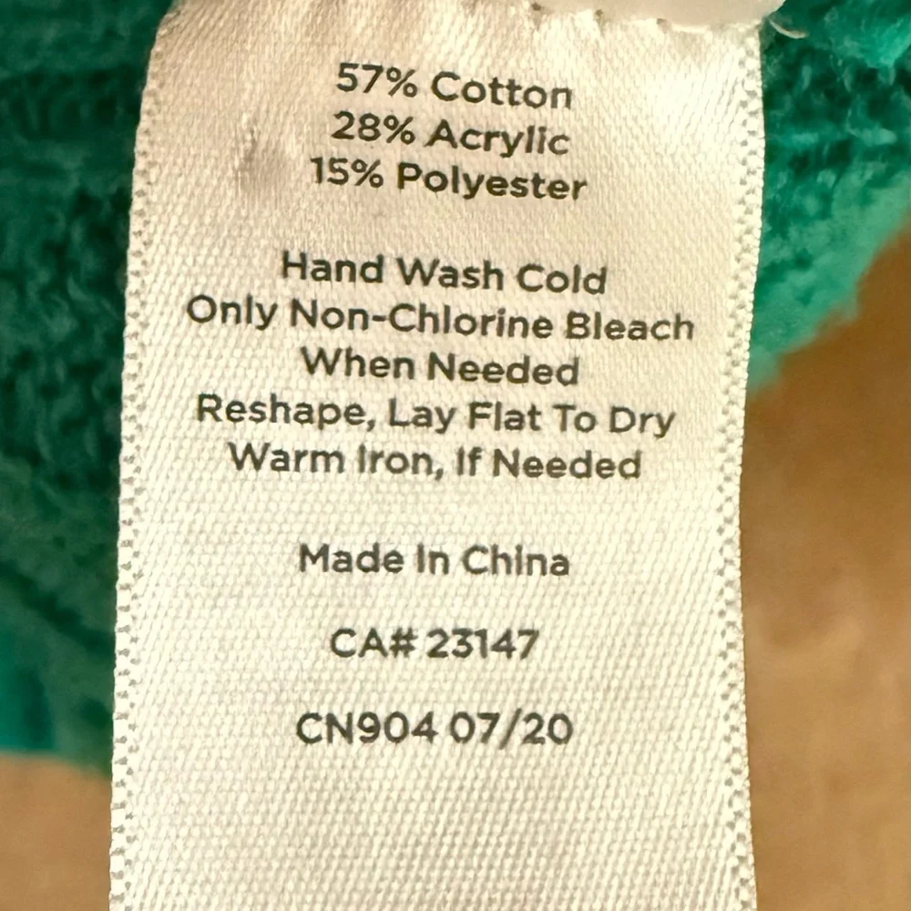 Talbots Teal Button-Shoulder Sweater - Picture 4 of 4